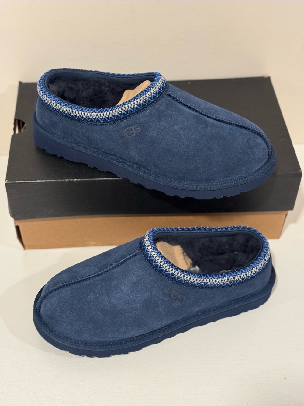 UGG Tasman slippers Womens size 7 Navy Blue New